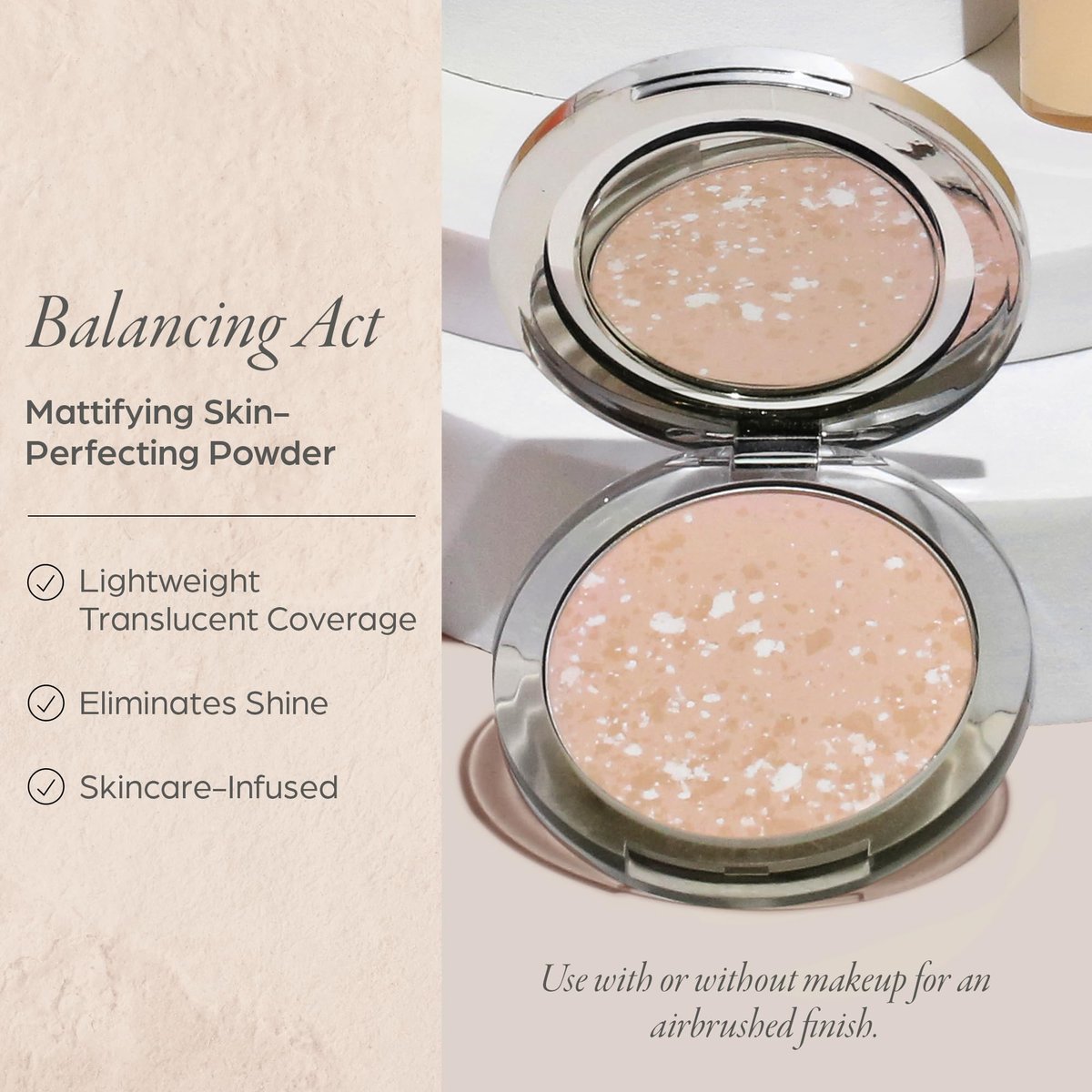 PÜR MINERALS Pressed Setting Powder Balancing Act - Translucent, Natural-Matte Finish for All Skin Tones, Cruelty-Free Avelisse