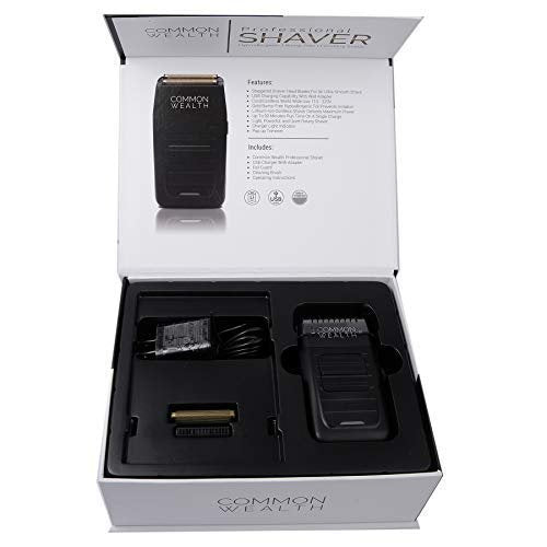 Common Wealth Professional Gold Foil Shaver - Cordless Hypoallergenic Bump Free Trimmer for Beard, Neckline & Tapered Fades - görsel 5