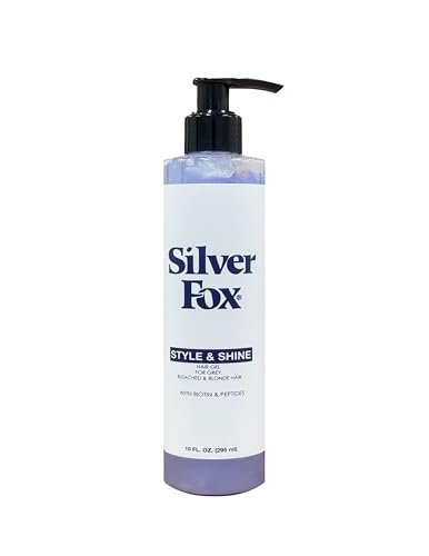 Silver Fox Style & Shine Hair Gel - Firm Hold, High Shine, Gray Hair Formula (1 Fl Oz) Avelisse