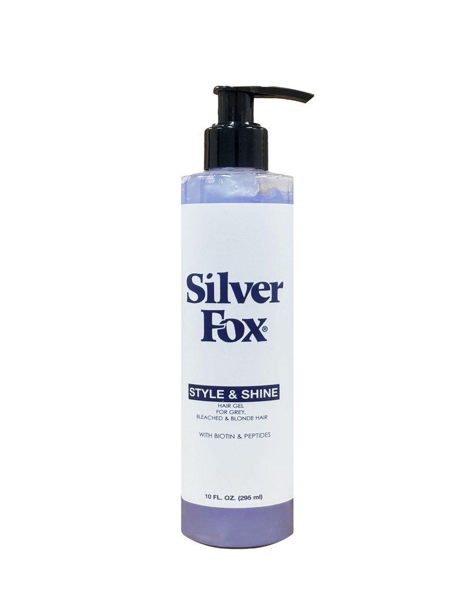 Silver Fox Style & Shine Hair Gel - Firm Hold, High Shine, Gray Hair Formula (1 Fl Oz) Avelisse