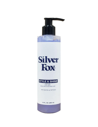 Silver Fox Style & Shine Hair Gel - Firm Hold, High Shine, Gray Hair Formula (1 Fl Oz) Avelisse
