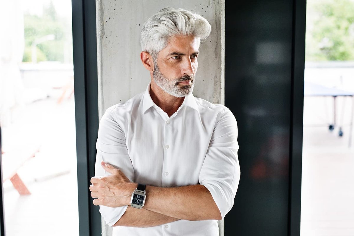 Silver Fox Style & Shine Hair Gel - Firm Hold, High Shine, Gray Hair Formula (1 Fl Oz) Avelisse