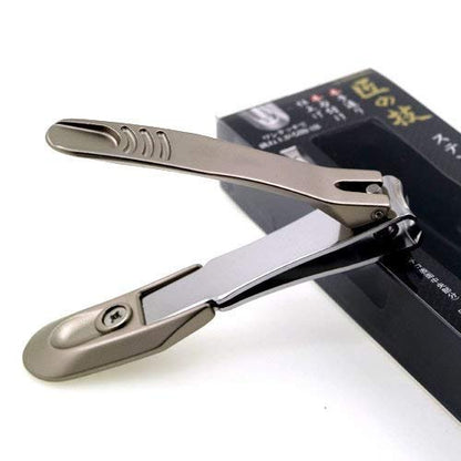 Green Bell Takumi No Waza Stainless Steel Nail Clipper (G-1205) with Built-in Nail File – Made in Japan