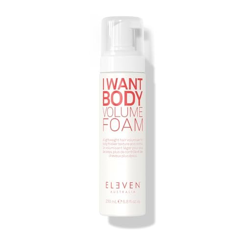 ELEVEN AUSTRALIA I Want Body Volume Foam - Lightweight Mousse for Hair Styling, Adds Volume, Lift & Texture, Ideal for Fine to Medium Hair Types - 6.8 fl oz Avelisse
