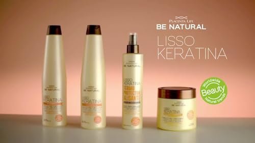 PLACENTA LIFE BE NATURAL LISSO KERATINA Mask - Hydrolyzed Keratin Hair Mask for Straight, Smooth & Frizz-Free Hair (350 ml / 11.83 fl.oz) - görsel 7