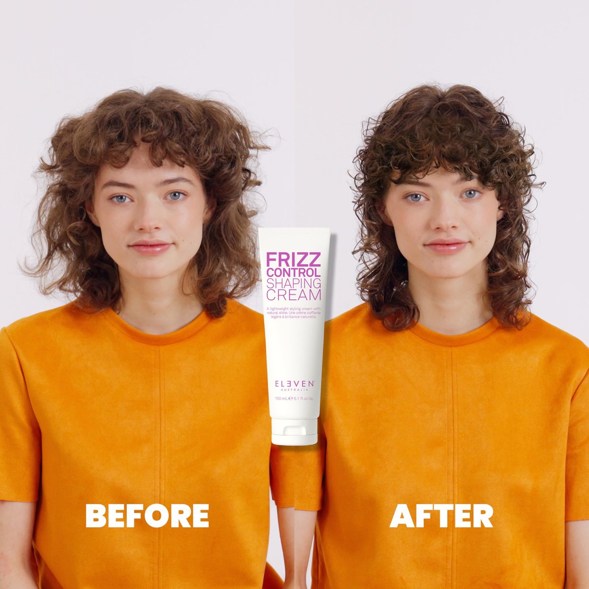 ELEVEN AUSTRALIA Frizz Control Shaping Cream – Defines Curls & Waves, Anti-Frizz Hair Styling Cream for Women & Men, Adds Shine, Smooths Flyaways, 5.1 fl oz Avelisse
