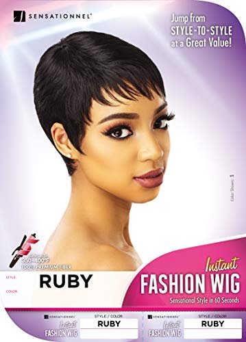 Sensationnel Instant Fashion Wig IFW Ruby - Burgundy Synthetic Quick On-the-Go Wig - görsel 12