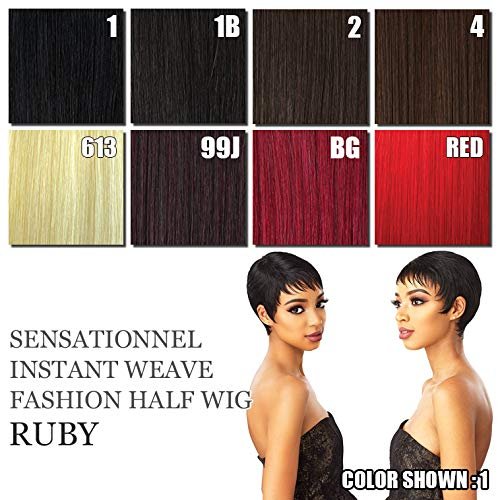 Sensationnel Instant Fashion Wig IFW Ruby - Burgundy Synthetic Quick On-the-Go Wig - görsel 10