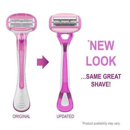 Pure Silk Contour 6 Disposable Razors for Women – 6-Blade Premium Razor Value Pack with Double-Flex Pivoting Head, Dual Moisture Bars Infused with Aloe, Vitamin E, Argan Oil – 3 Packs (9 Total Razors) Avelisse