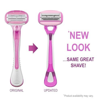 Pure Silk Contour 6 Disposable Razors for Women – 6-Blade Premium Razor Value Pack with Double-Flex Pivoting Head, Dual Moisture Bars Infused with Aloe, Vitamin E, Argan Oil – 3 Packs (9 Total Razors) Avelisse