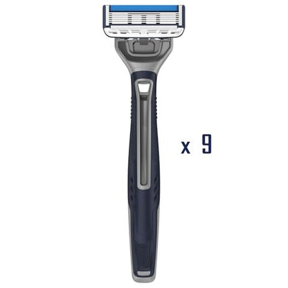 Barbasol Ultra 6 Plus Value Pack: Premium 6-Blade Disposable Razors with Close Shave Technology (3 Packs, 9 Total Razors) Avelisse