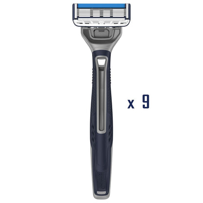 Barbasol Ultra 6 Plus Value Pack: Premium 6-Blade Disposable Razors with Close Shave Technology (3 Packs, 9 Total Razors) Avelisse