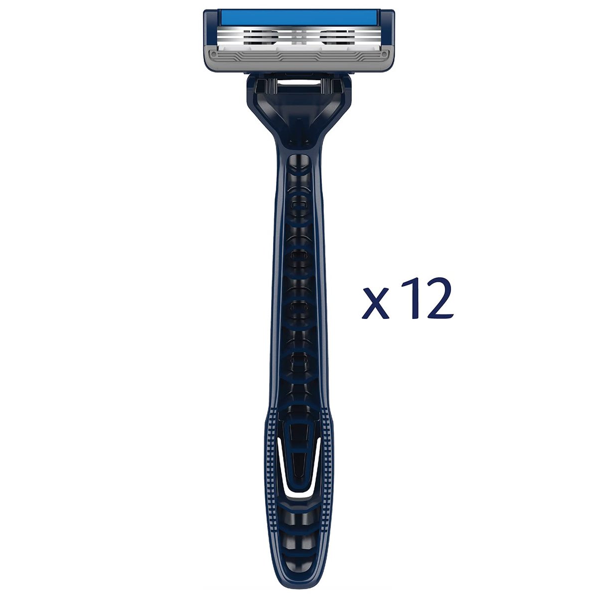 Barbasol Ultra 3 Disposable Razors Value Pack – 12 Premium 3-Blade Razors with Pivoting Head and Close Shave Technology Avelisse