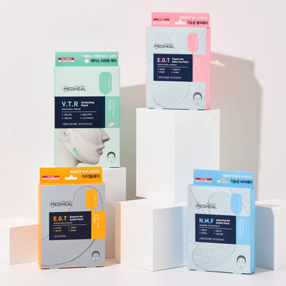 Mediheal V.T.R Stretching Patch 1 Pack (4 Patches) - High Adhesive Tension Face Lifting Mask for Double Chin, Anti-Aging, Firming and Elasticity