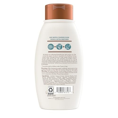 Aveeno Scalp Soothing Rose Water and Blend Conditioner with Chamomile, 12 Fl Oz - görsel 16