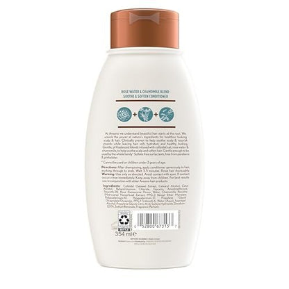 Aveeno Scalp Soothing Rose Water and Blend Conditioner with Chamomile, 12 Fl Oz