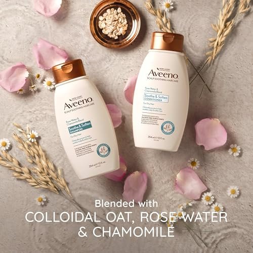 Aveeno Scalp Soothing Rose Water and Blend Conditioner with Chamomile, 12 Fl Oz - görsel 10