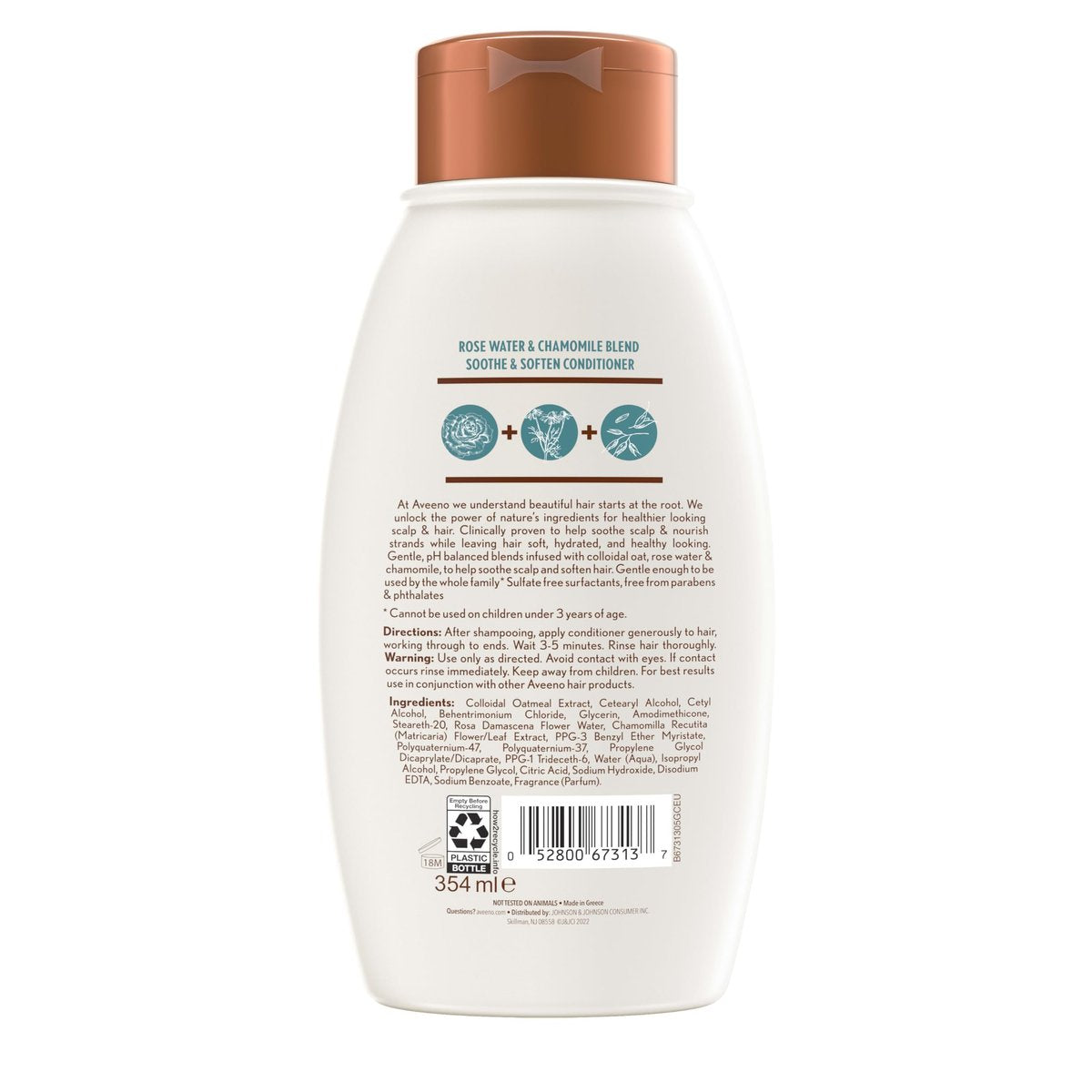 Aveeno Scalp Soothing Rose Water and Blend Conditioner with Chamomile, 12 Fl Oz - görsel 17