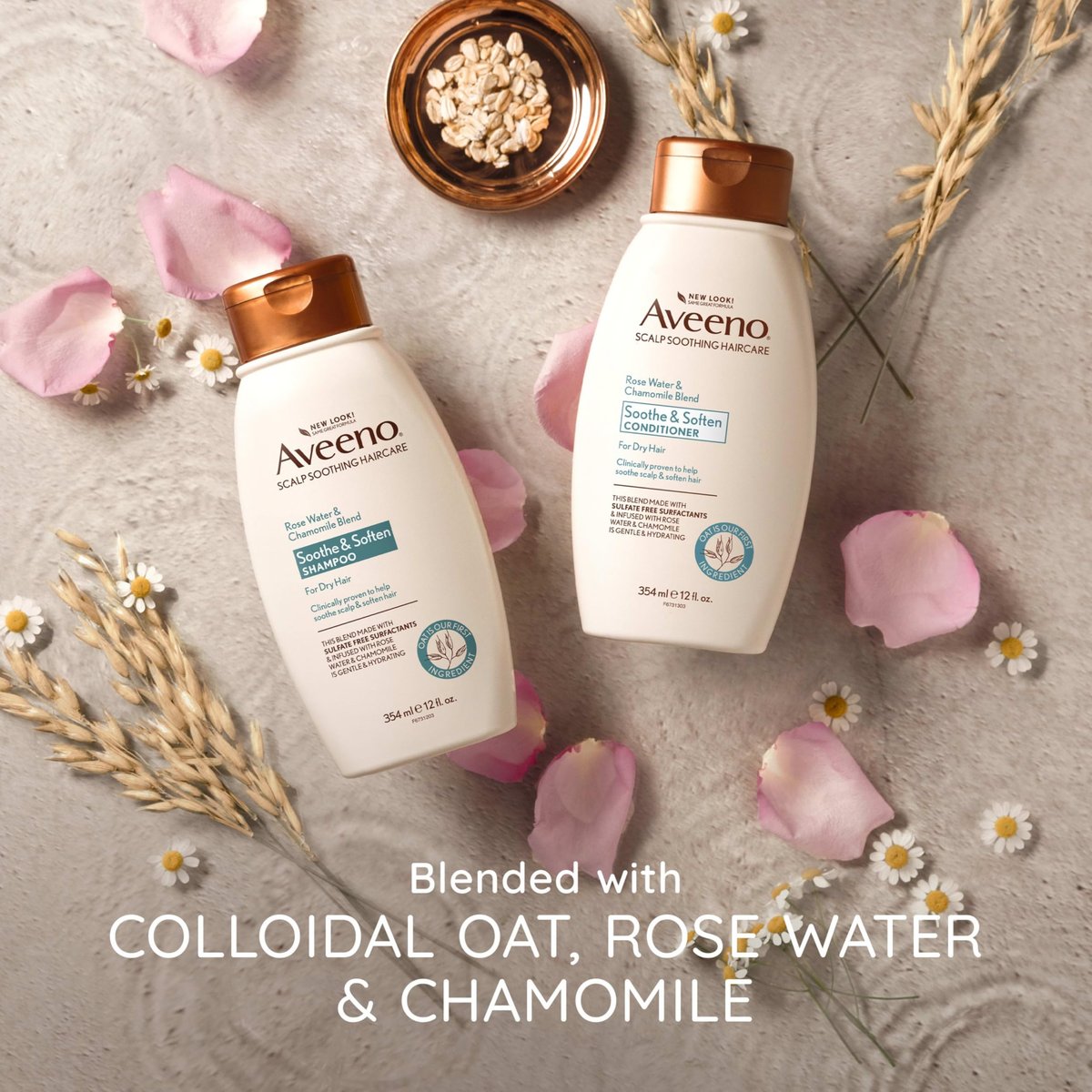 Aveeno Scalp Soothing Rose Water and Blend Conditioner with Chamomile, 12 Fl Oz - görsel 9