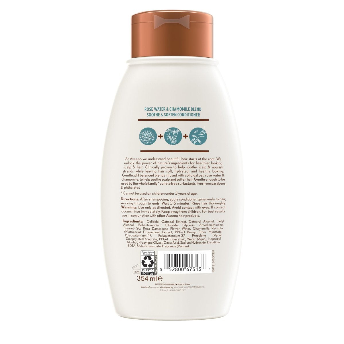 Aveeno Scalp Soothing Rose Water and Blend Conditioner with Chamomile, 12 Fl Oz - görsel 15