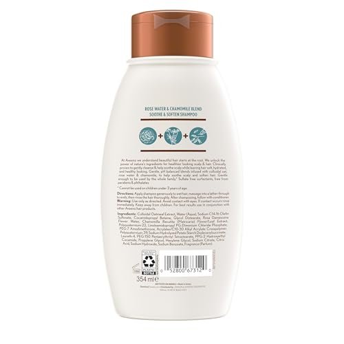 Aveeno Rose Water & Chamomile Hydrating Shampoo for Dry Hair, 12 fl oz - görsel 17