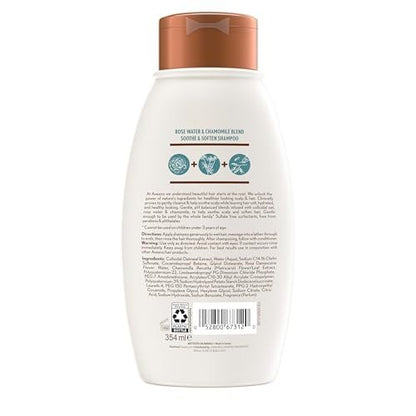 Aveeno Rose Water & Chamomile Hydrating Shampoo for Dry Hair, 12 fl oz