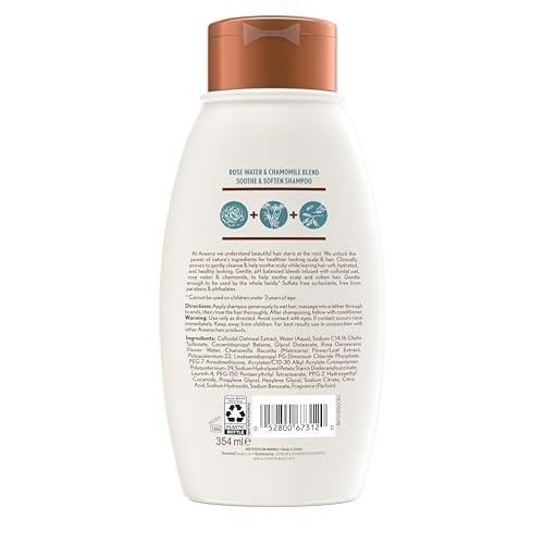 Aveeno Rose Water & Chamomile Hydrating Shampoo for Dry Hair, 12 fl oz - görsel 15