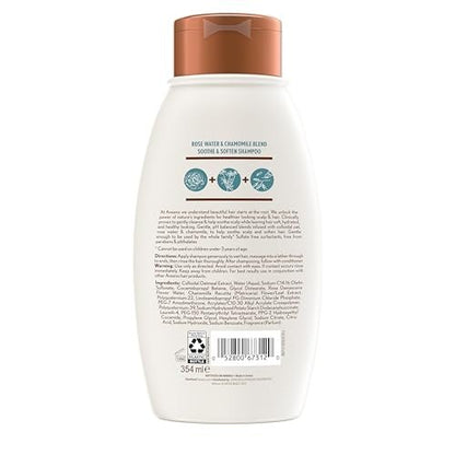 Aveeno Rose Water & Chamomile Hydrating Shampoo for Dry Hair, 12 fl oz