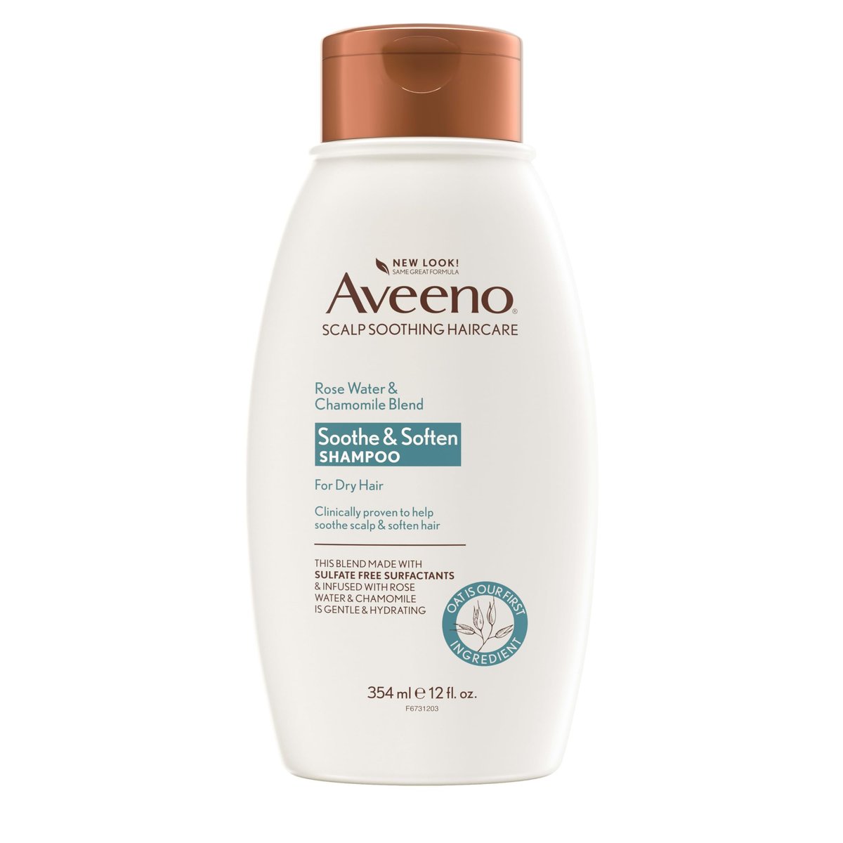 Aveeno Rose Water & Chamomile Hydrating Shampoo for Dry Hair, 12 fl oz - görsel 2