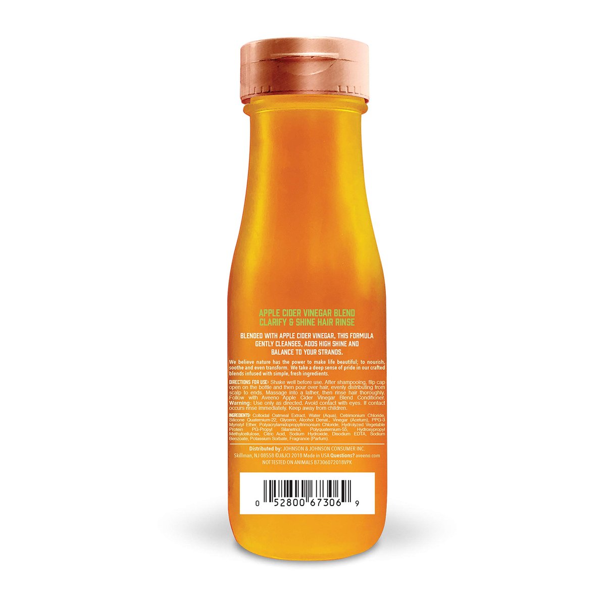 Aveeno Apple Cider Vinegar Clarifying In-Shower Rinse for Balanced, Shiny Hair - Sulfate-Free, pH-Balancing Treatment for Oily or Dull Hair, Paraben & Dye-Free, 6.8 Fl Oz - görsel 4