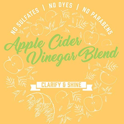 Aveeno Apple Cider Vinegar Clarifying In-Shower Rinse for Balanced, Shiny Hair - Sulfate-Free, pH-Balancing Treatment for Oily or Dull Hair, Paraben & Dye-Free, 6.8 Fl Oz