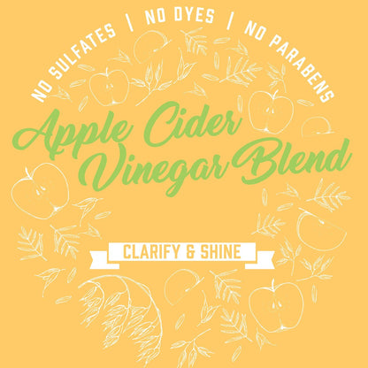Aveeno Apple Cider Vinegar Clarifying In-Shower Rinse for Balanced, Shiny Hair - Sulfate-Free, pH-Balancing Treatment for Oily or Dull Hair, Paraben & Dye-Free, 6.8 Fl Oz