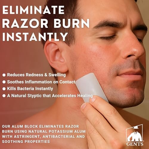 Gents Alum Block in Plastic Case – Upgrade Your Shave with Soothing Aftershave Solution for Razor Burn Relief, Travel-Friendly Durable Plastic Case, 3.5 Ounces (Pack of 3) - görsel 8