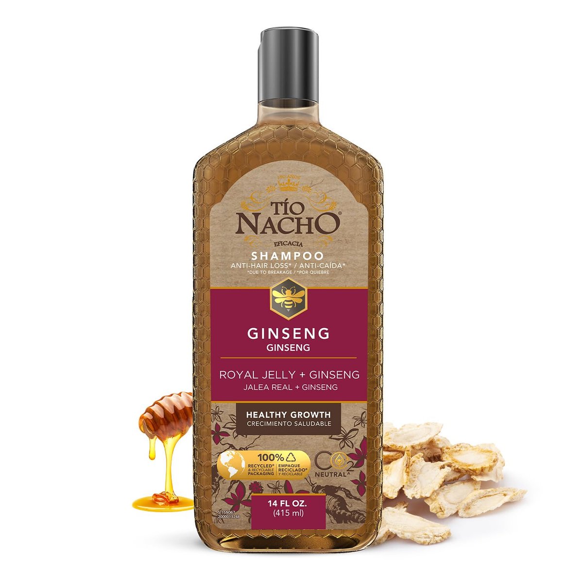 Tio Nacho Ginseng Shampoo with Royal Jelly – Herbal Hair Growth Shampoo for Stronger, Healthier Hair, 14 fl oz - görsel 2