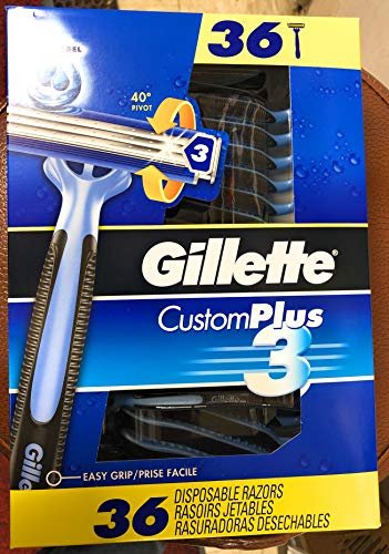 Gillette Custom Plus3 Disposable Razors for Men, 36-Count Pack Avelisse