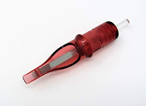 Helios Red Label 11 Curved Magnum Bug Pin Open Cartridge Needle - Professional Tattoo Needle - görsel 2