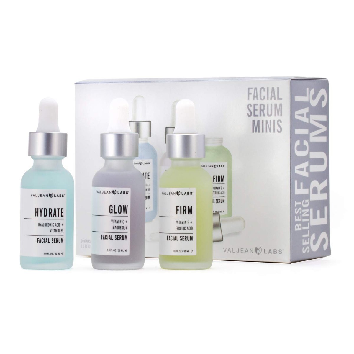 Valjean Labs Facial Serum Combo Pack: Hydrate, Glow & Firm | 3 x 1 oz Paraben-Free Serums - görsel 3