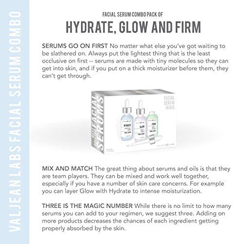 Valjean Labs Facial Serum Combo Pack: Hydrate, Glow & Firm | 3 x 1 oz Paraben-Free Serums - görsel 14