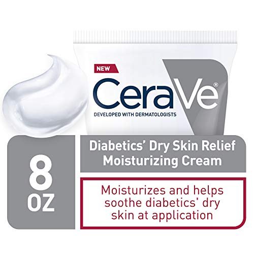 CeraVe Moisturizing Cream for Diabetics’ Dry Skin – Urea Cream with Bilberry for Face and Body, Fragrance Free & Paraben Free, 8 oz - görsel 4