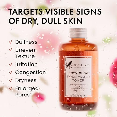 Eclat Skincare Rose Water Toner – Hydrating Facial Toner with Hyaluronic Acid & Aloe Vera, Alcohol-Free, Soothing & Calming - görsel 3