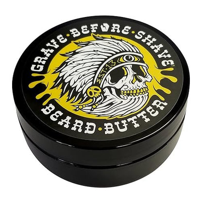 Grave Before Shave Teakwood Blend Beard Butter – 4 oz | Premium Beard Conditioner & Moisturizer Avelisse