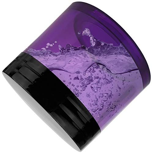 Beauticom 12 Piece 1 oz. Acrylic Round Clear Jars with Flat Top Lids - Purple Base with Black Lid - görsel 8