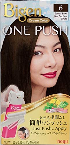 Bigen One Push Hair Color 6 Darkest Brown - 2 Pack (2.82 oz Each) Avelisse