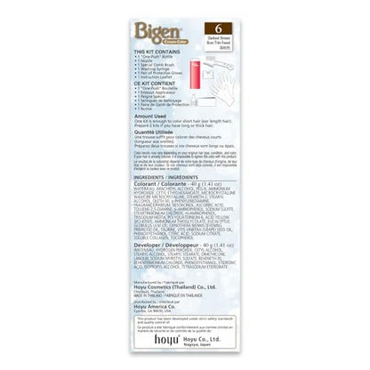 Bigen One Push Hair Color 6 Darkest Brown - 2 Pack (2.82 oz Each) Avelisse