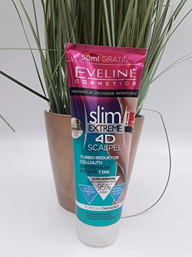Eveline Cosmetics Slim Extreme 4D Scalpel Concentrate Rapid Slimming Night Liposuction with SCALPEL SHAPE DESIGNER™ Technology - 1.7 Fl Oz