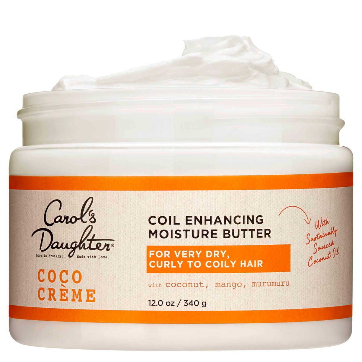 Carol's Daughter Coco Creme Coil Enhancing Moisture Butter – 12 oz, Coconut Oil & Mango Butter for Very Dry Curly Hair, Paraben & Silicone Free - görsel 3