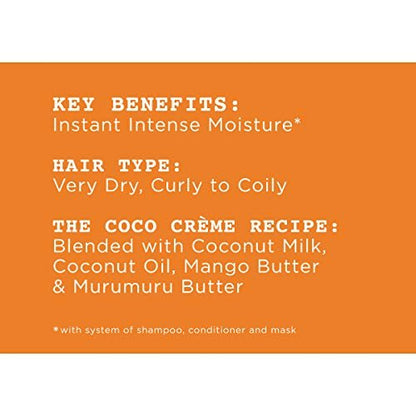 Carol's Daughter Coco Creme Coil Enhancing Moisture Butter – 12 oz, Coconut Oil & Mango Butter for Very Dry Curly Hair, Paraben & Silicone Free