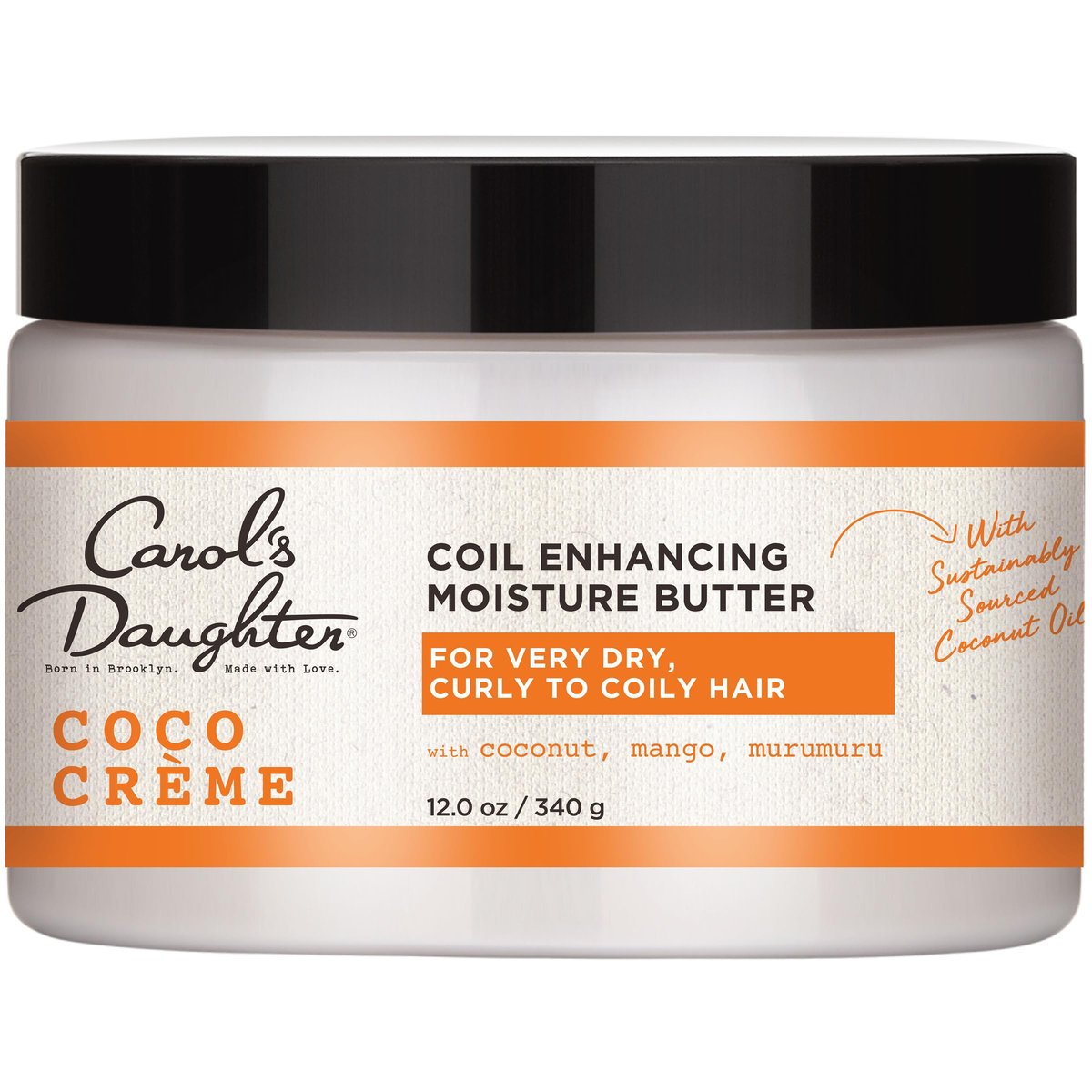 Carol's Daughter Coco Creme Coil Enhancing Moisture Butter – 12 oz, Coconut Oil & Mango Butter for Very Dry Curly Hair, Paraben & Silicone Free - görsel 1