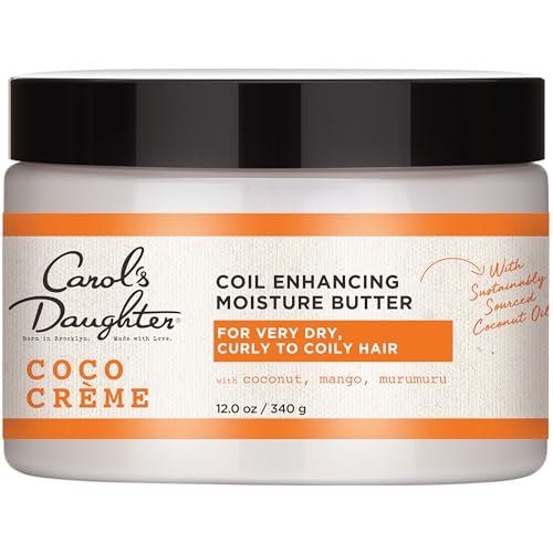 Carol's Daughter Coco Creme Coil Enhancing Moisture Butter – 12 oz, Coconut Oil & Mango Butter for Very Dry Curly Hair, Paraben & Silicone Free - görsel 2