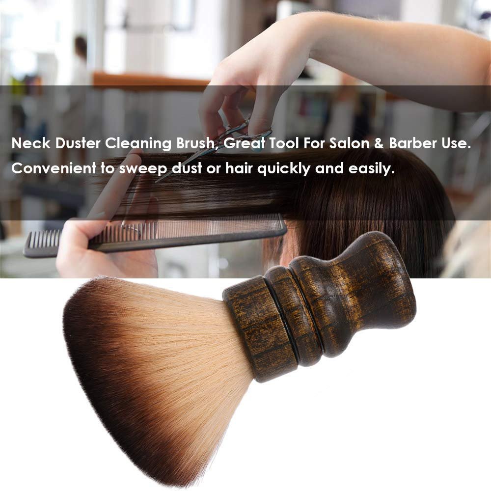 Large Neck Duster Brush for Barber & Salon – Soft Nylon Bristles, Wooden Handle, Face Cleaning Hairbrush - görsel 4